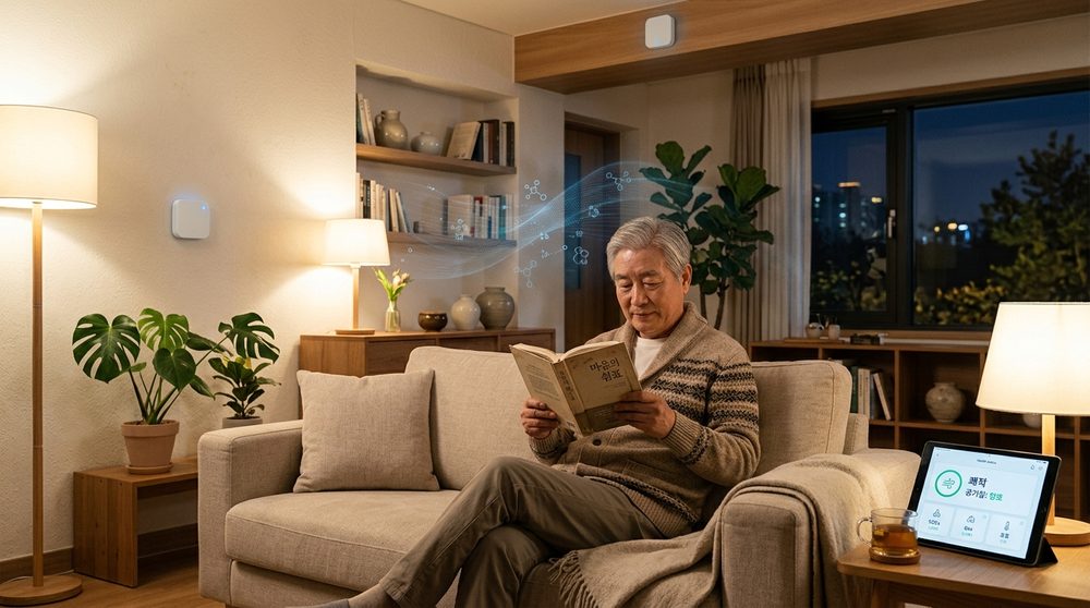 ElderlyCare E-NOSE — 실내 천장·벽 센서가 고령자의 생체 VOC를 비접촉으로 모니터링